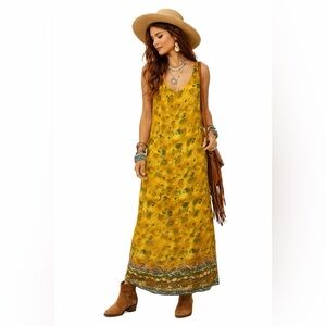 Ashley Stewart Safari Bohemian Sleeveless Maxi Dress - Women’s Size 24 3XL PLUS